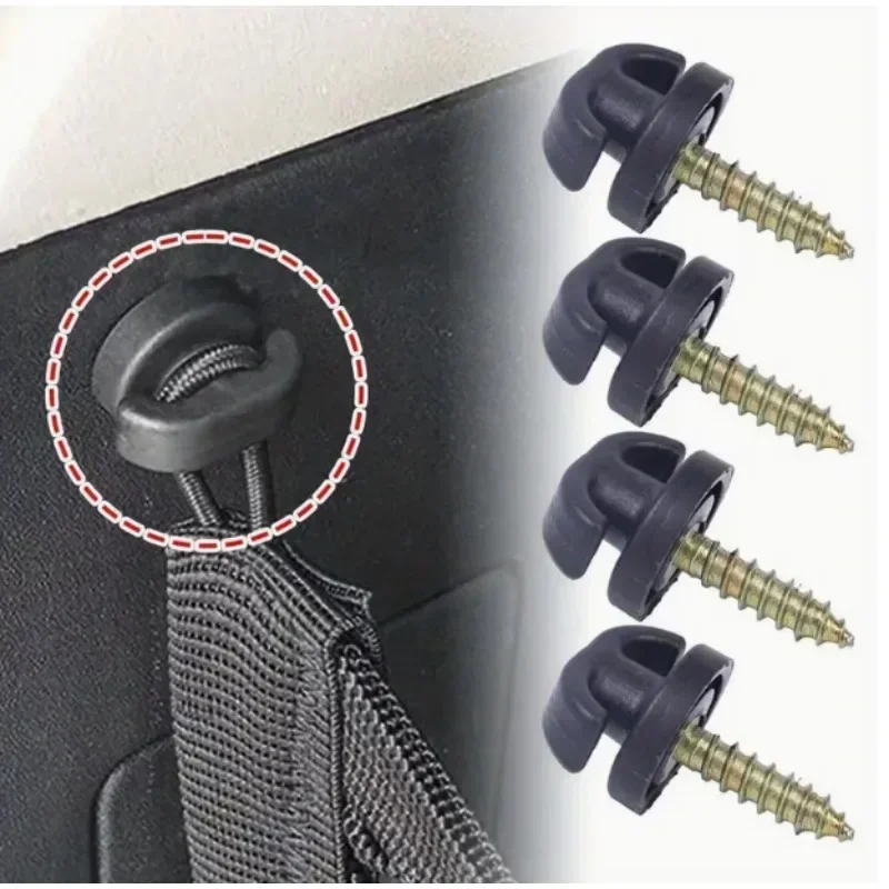 1-10PCS Car Flat Screw Hook Trunk Fasteners Hooks Seat Mesh Bag Easy To Install Practical Modified Screws Interior Accessories