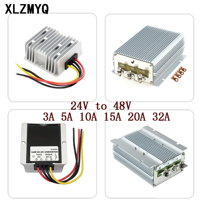 Boost Dc-dc Converter Fonte de Alimentação Step-up 24 Volts para 48 Volts Regulador de Tensão à Prova Dágua 24 v a 48 v 3a 5a 10a 15a 20a 32a