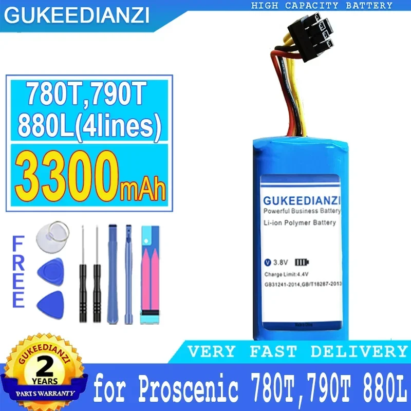 

3300mAh Replacement Battery For Proscenic Cocoa Smart 780T,790T 880L,Summer P1S P2S P3 Jazz Kaka Robot Cleaner Batteries