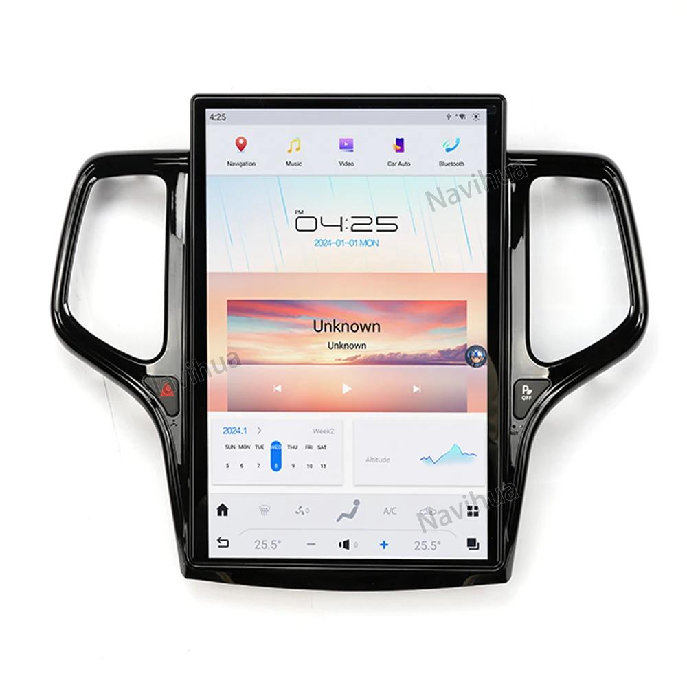 

Автомагнитола для Jeep Grand Cherokee, 14,4 дюйма, черная, с GPS-навигацией