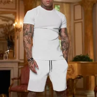 Vêtements de sport respirants pour hommes, ensemble t-shirt et short à manches courtes, vêtements populaires à séchage rapide, nouvelle collection été 2025 3