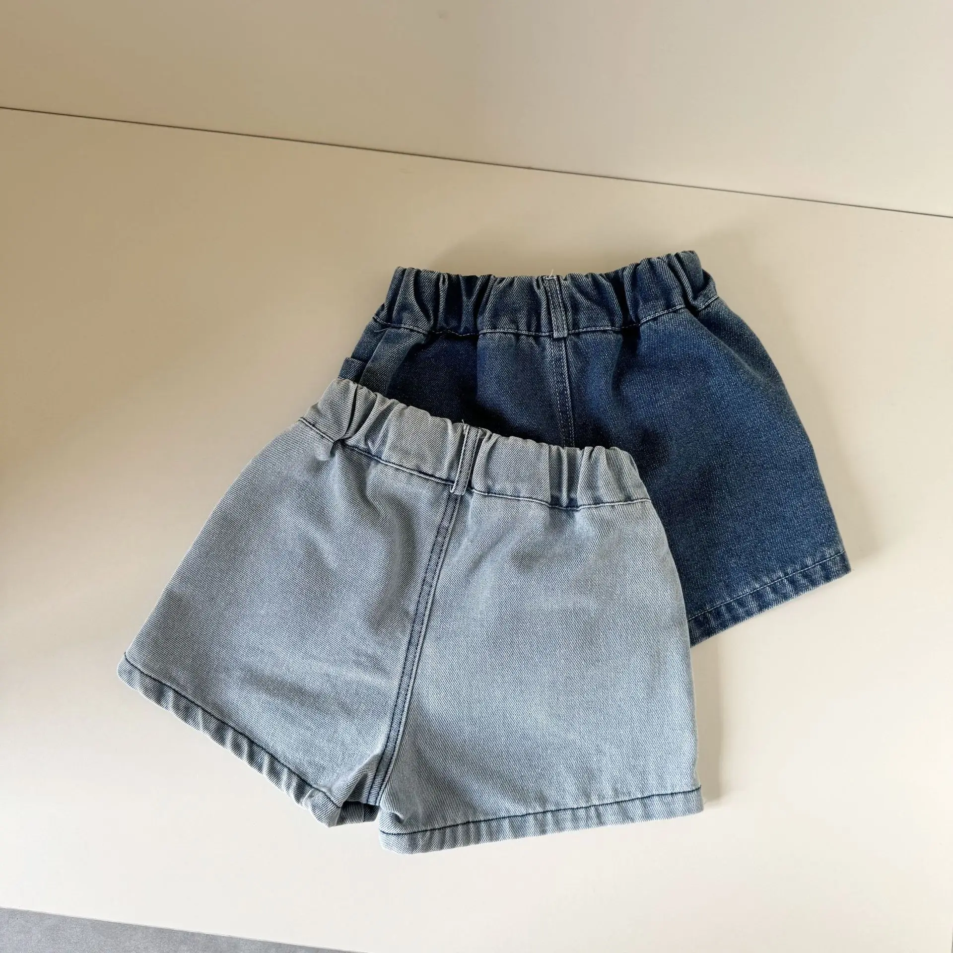 6005 Children's Jeans Short Pants Summer Hot Sale Big Pocket Girls Denim Pants Baby Loose Casual Trousers