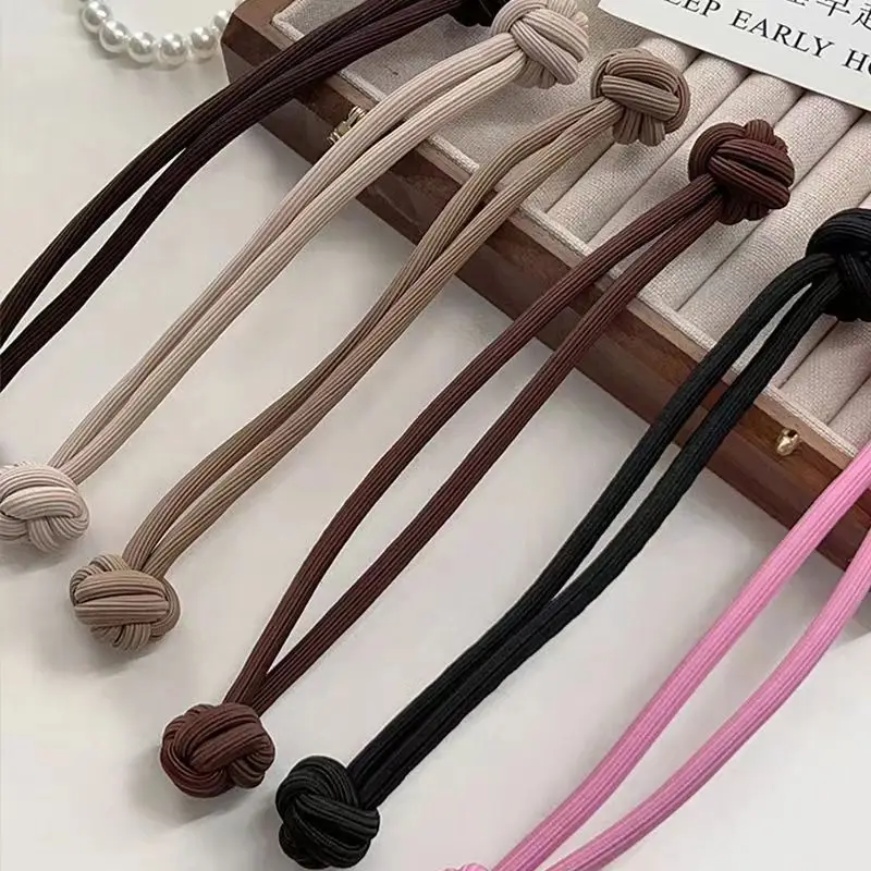 Hoher Pferdeschwanz, ein Muss – modischer Damen-Haarschmuck, rutschfestes, langlebiges, einfarbiges, hochelastisches, geknotetes Haarseil – Detail 13