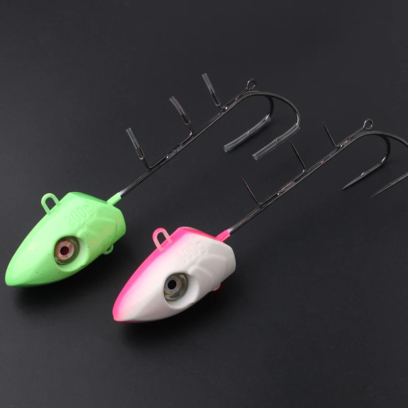 Kawa 1pc Fishing Tianya Hook Jig 100g/160g/200g/250g/300g Crank Hook With Big Fish Eyes Saltwater Hooks For Hairtail Cutlassfish