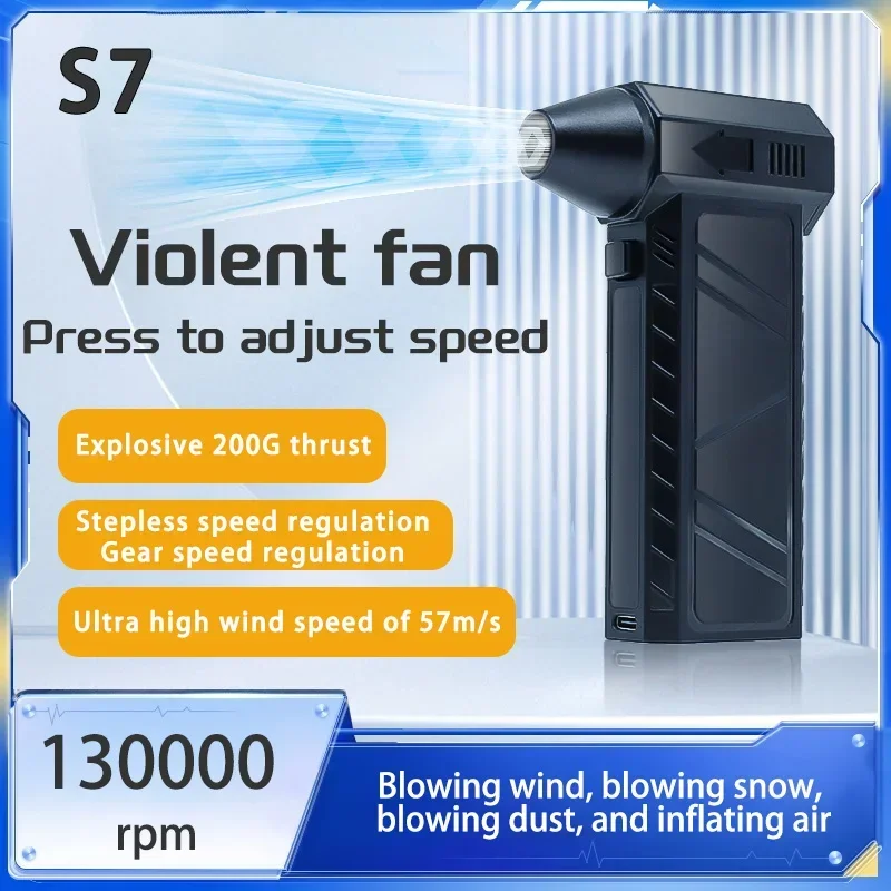 Turbo jet fan Violent Fan X6 Powerful Air Blower 200W High Power Duct Mini Turbo Jet Fan 140000 RPM Strong Winds Turbo 2