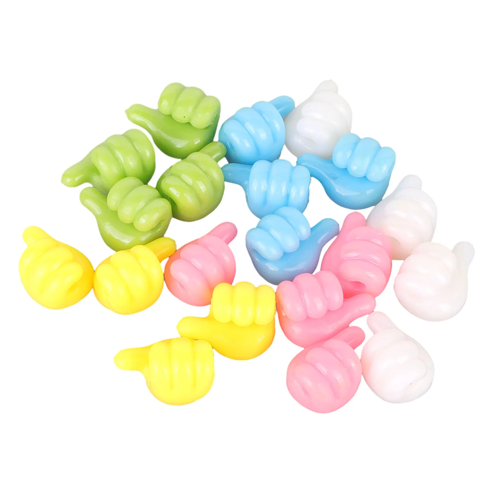 

20pcs Creative Thumb Shape Self Adhesive Hooks Multifunctional Wall Traceless PVC Hooks Home Kitchen Bathroom Gadgets