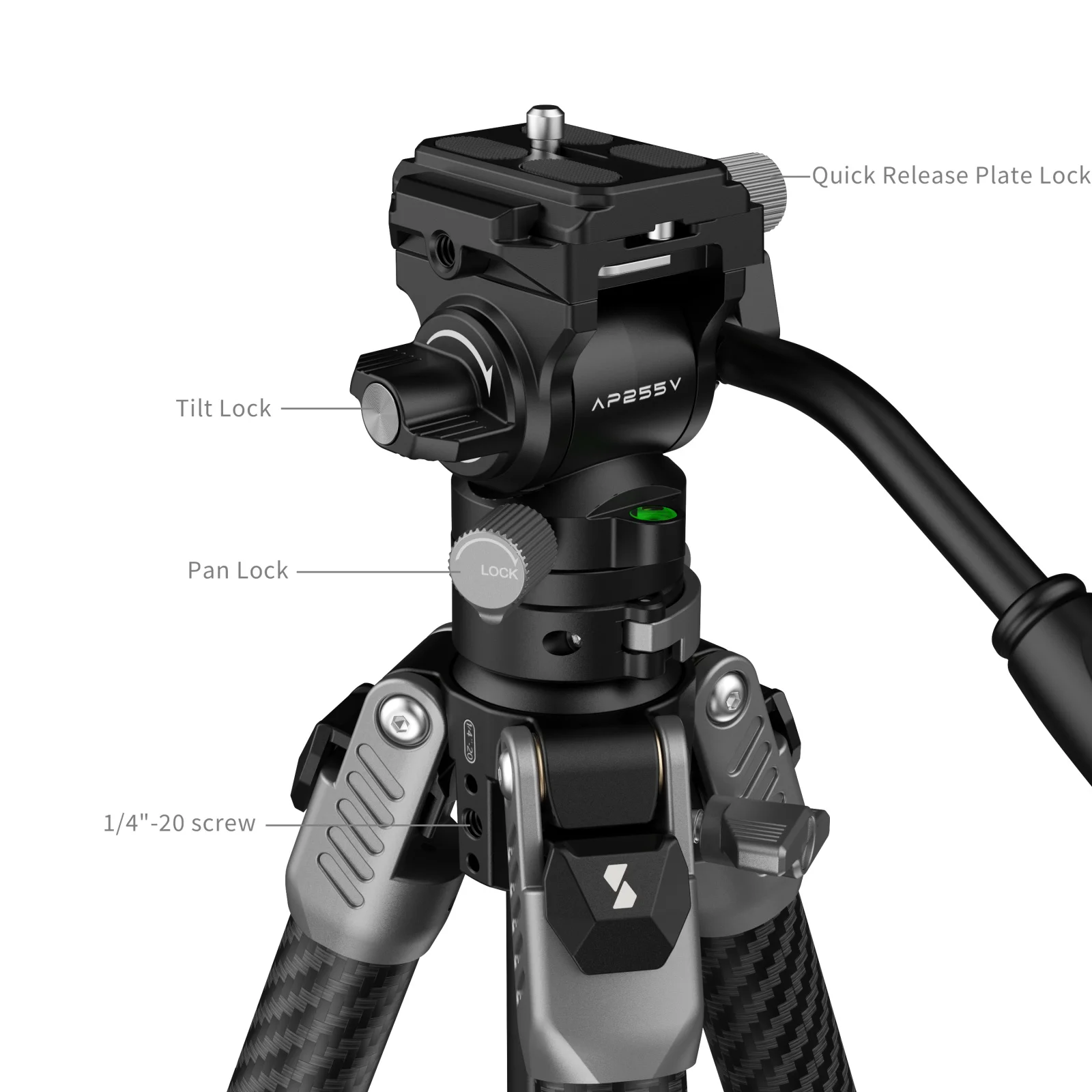 Portable Video Carbon Fiber Tripod 9-Ting Angles Adjustable for Camera Phone Sho