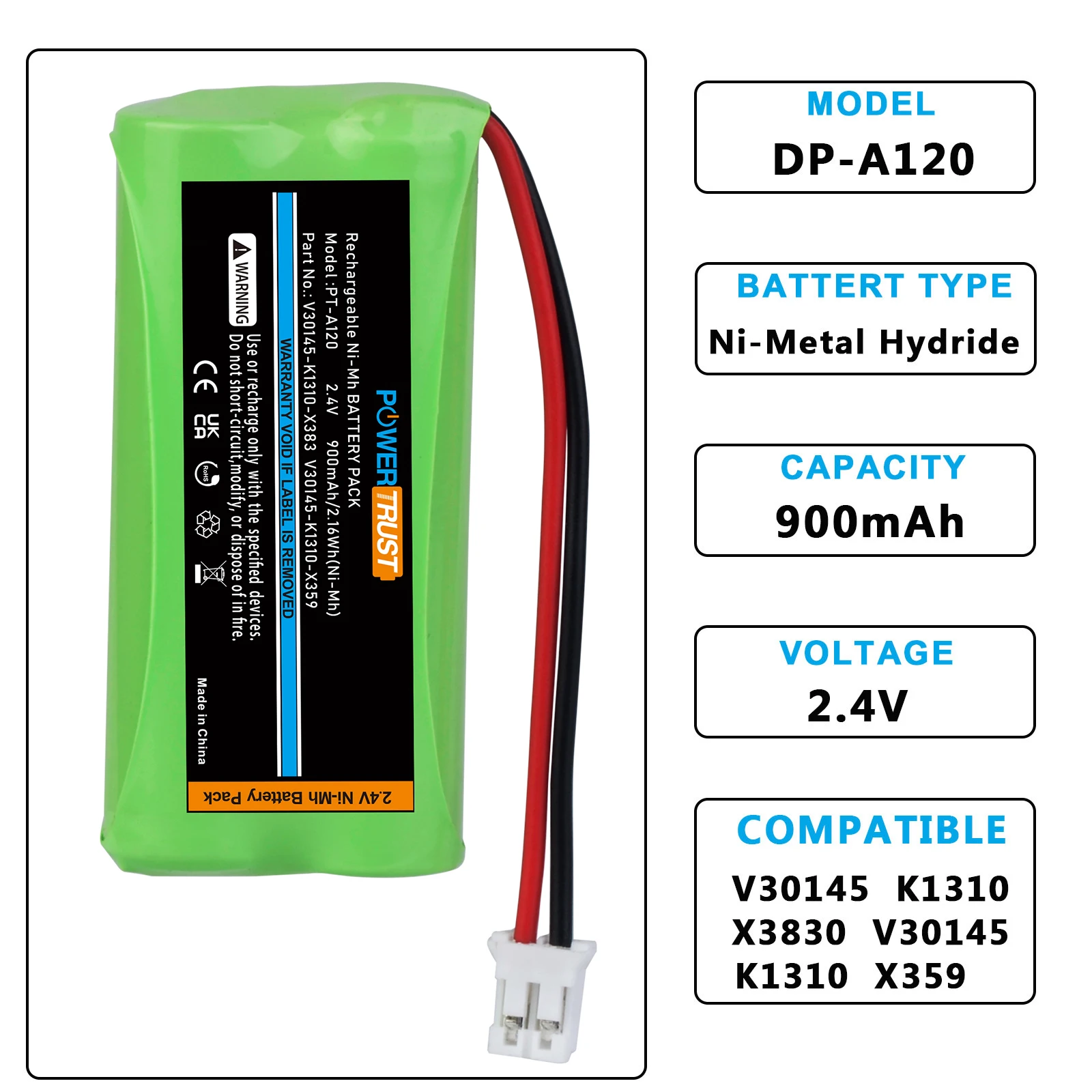 2 Batterie NiMH HFE 750mAh Per Telefoni Cordless Gigaset | Ricaricabili AAA Per Modelli Compatibili