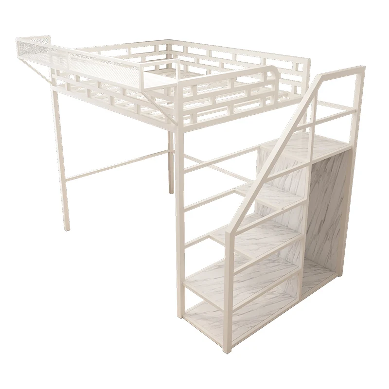 thumbnail image 1 of Sábana elevada de hierro forjado Qihe, capa superior duplex, segundo piso, litera doble colgante, cama de hierro para habitación de niños, 1 of 4