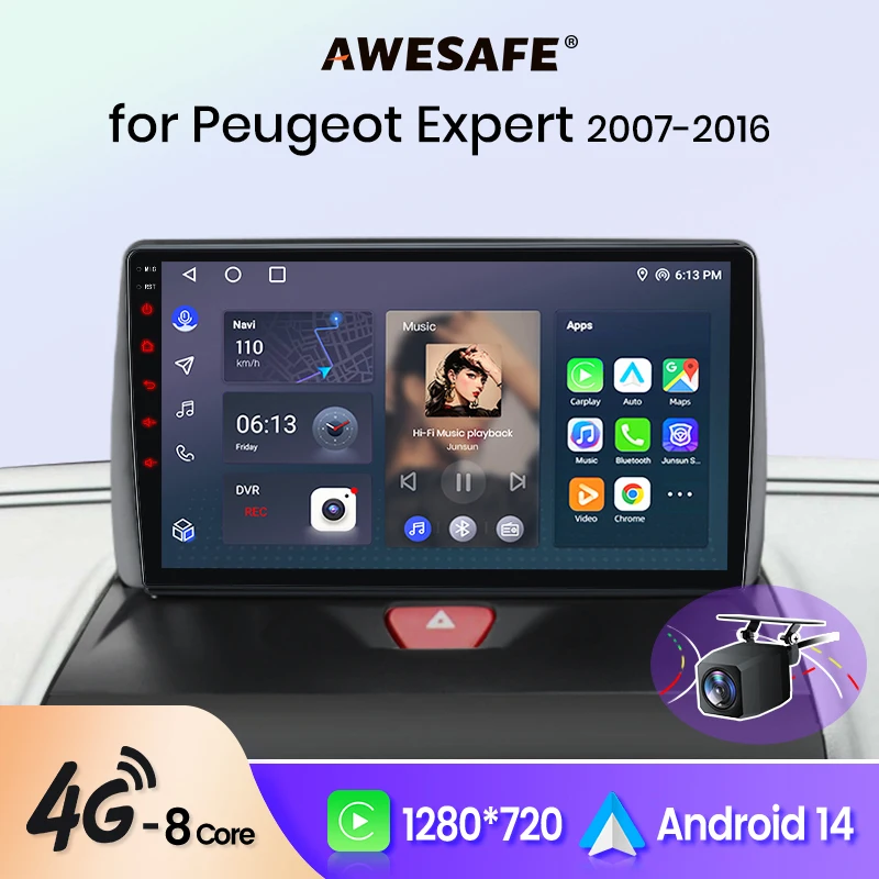 CarPlay sans fil pour Apple Android Auto autoradio GPS pour Peugeot — free download