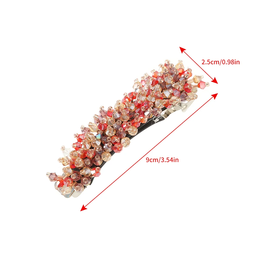 Rhinestone Pearl Women's Hair Clip Trend Design Headdress Girl Ponytail Hairpin Simple Spring Clip Fashion Hair Accessories