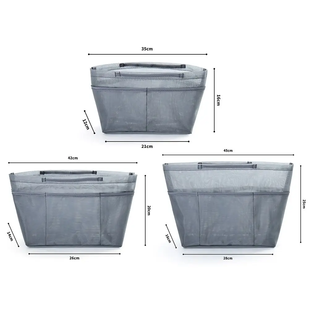 Nylon Mesh Inner Bag Multi-Pocket Anti-Collapse Tote Liner Bag Expand Space Lager Capacity Insert Pocket For Longxiang Bag