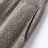 Women's 100% Wool Pants New Autumn and Winter Soft Comfortable High-Waist Knitted Thickening Pants Female Elastic Thin pants - Image 3