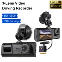 2/3 Channel Dash Cam for Car Front And Rear Camera 1080P Video Recorder Dashcam Black Box Car DVR Rear View Camera car accessory