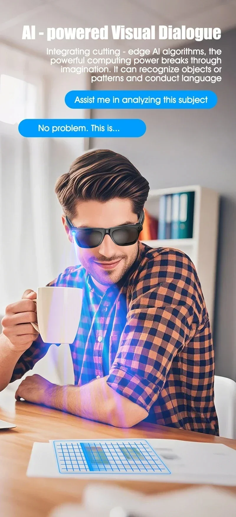 Lenovo 8K AI Smart Glasses With 100MP Camera Chat GPT Touch Sport Sunglasses Bluetooth Call Video Music Player ForMen Women