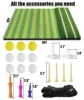 5x4ft Thickened Golf Hitting Mat Indoor & Outdoor, Premium Dual Turf Golf Practice Swing Training Mat, Country Club Elite Golf M 2