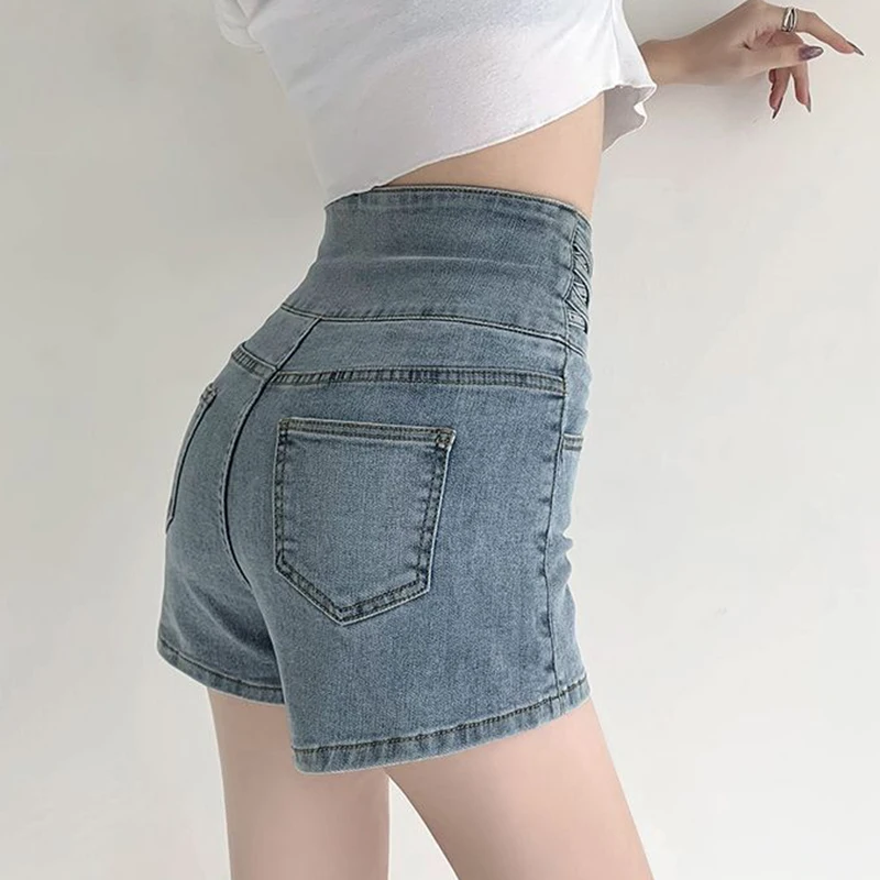 Summer New Loose Casual High Waist Wide Leg Denim Shorts Female Streetwear Trend Fashion All-match Short Jeans Women's Clothing