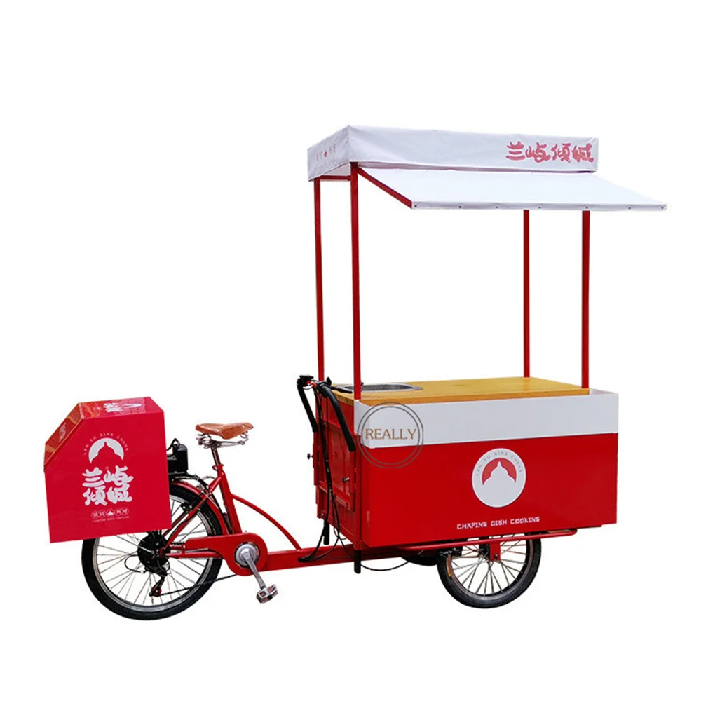 3 Ruote Food Bike Da Asporto Reverse Riding Vendita Mobile Trike Per Adulti Pedali Tricicli Snack Bicicletta Elettrica