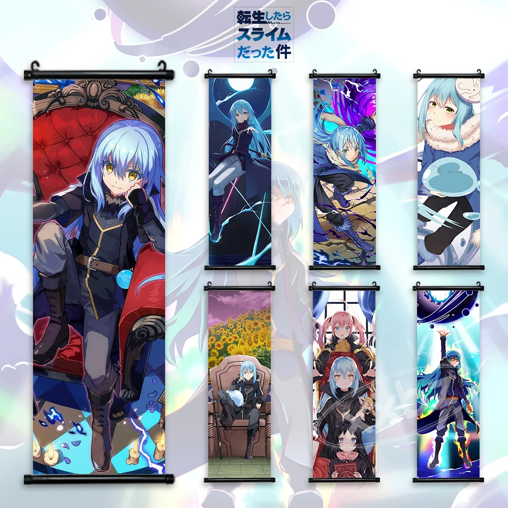 

Rimuru Tempest Poster Wall Artwork Anime Picture Scroll That Time I Got Reincarnated as a Slime Home Decoration Hanging Painting