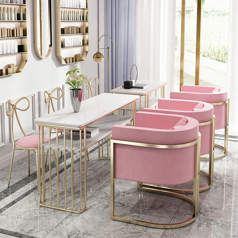 Simplicity Marble Makeup Desk Professional Nail Table Decoration Trend Tables Salon Station Nails table onglerie professionnel