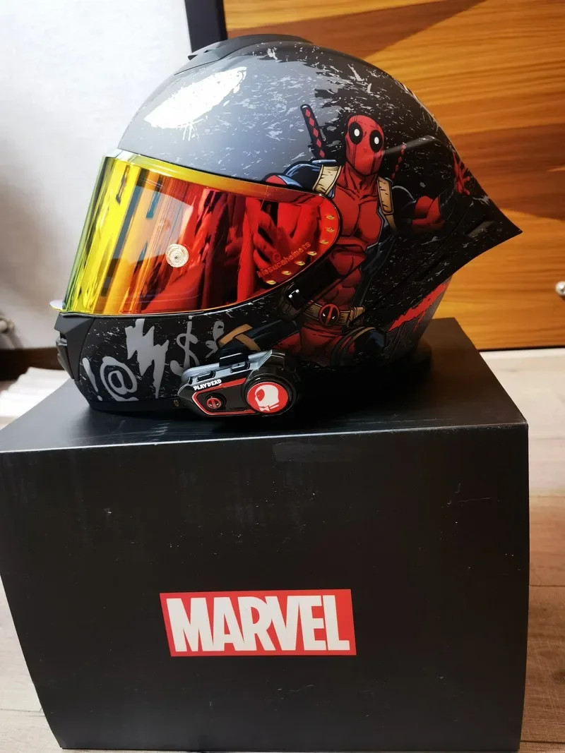 Casco Moto Marvel Deadpool Iron Man Spiderman Caschi Da Corsa Integrali Casco Moto Fuoristrada Caschi Sportivi Moto