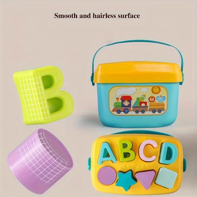 Baby Learning Resources Letter Blocks Toy Fine Motor Toy Early Education Color Recognition Alphabet Shape Toys for Toddlers 6