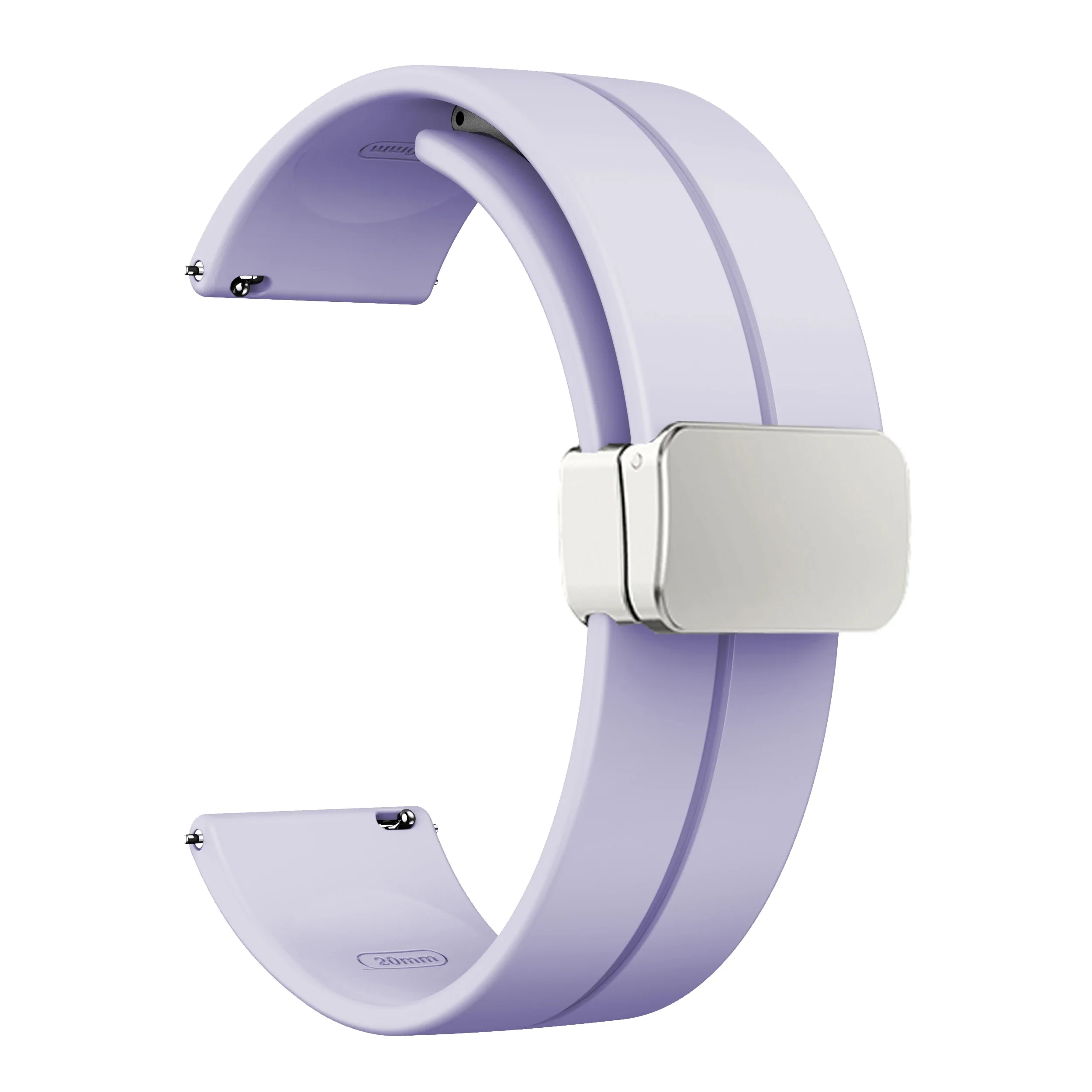 Magnetic D Buckle Silicone Watch Strap with Multiple Size Options