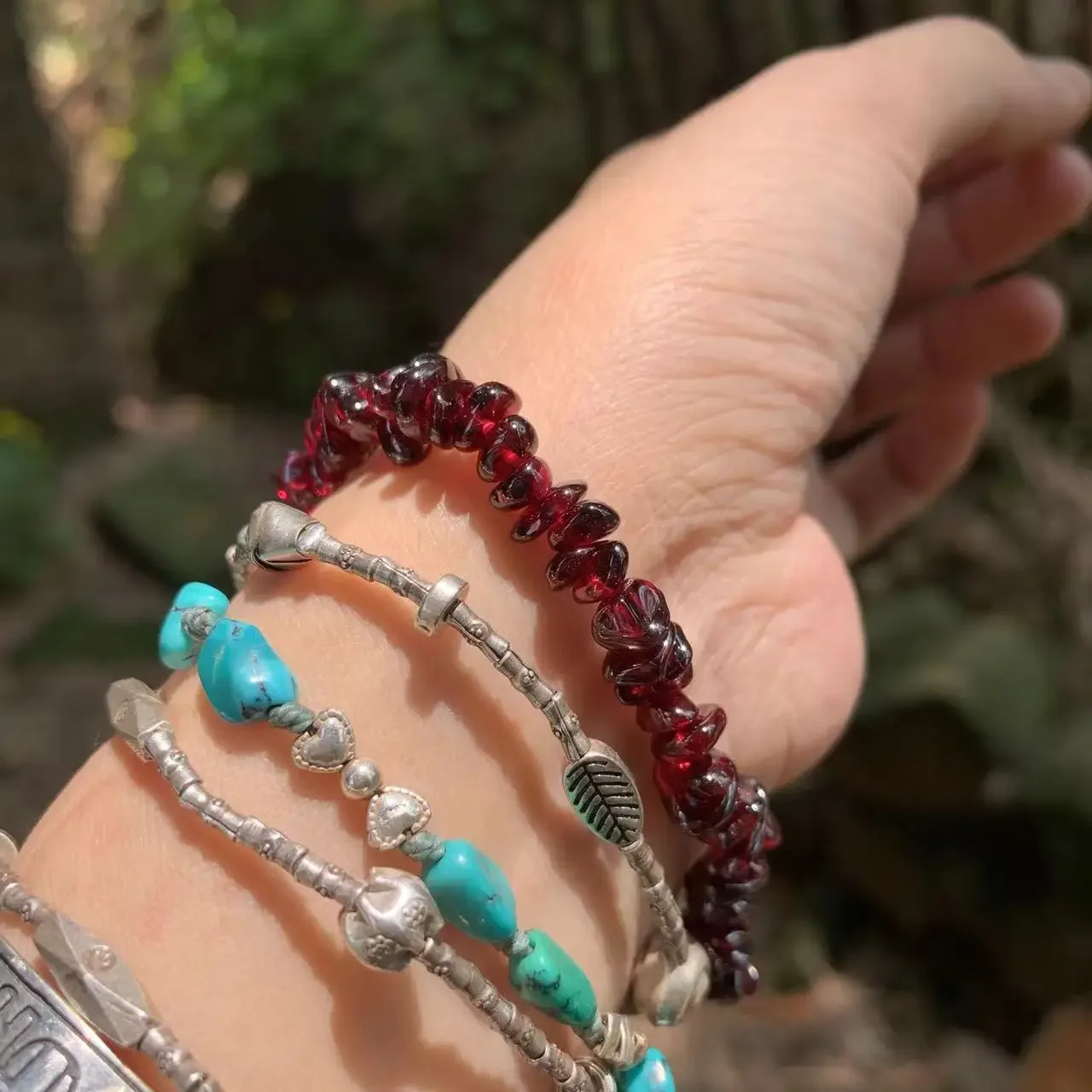 Natural Garnet Bracelet For Woman Crystal Bracelet Jewelry Red Stones Wholesale Healing Energy Gift Lucky