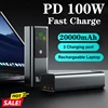 PD100W 30000mAh Large Capacity Power Bank Two-way Fast Charging Portable Powerbank Laptop External Spare Battery for Macbook 1