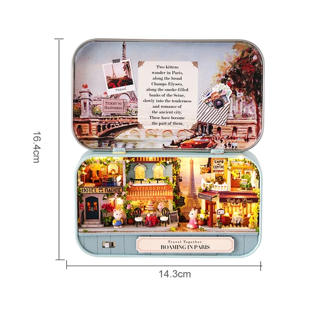 CUTEBEE Box Theatre DIY Dollhouse Furniture Miniature Toy DIiy Miniatures Doll House Kit Casa Toys for Children Birthday Gift 2