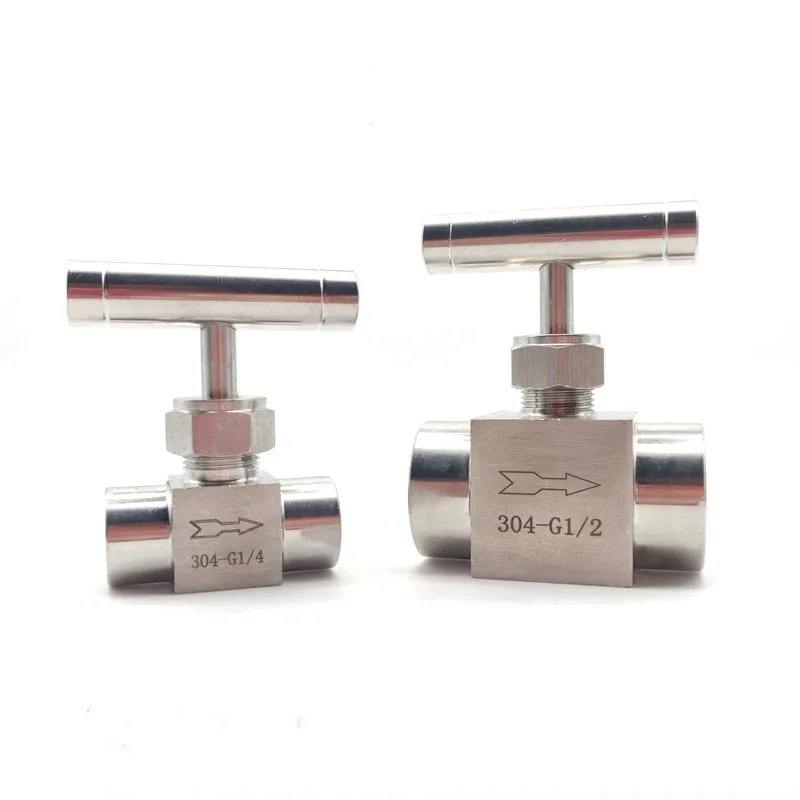 

1/8" 1/4" 3/8" 1/2" BSP NPT Female Male Needle Valve Crane 915 PSI 304 Stainless Flow Control With One-Shape Handle Water Gas