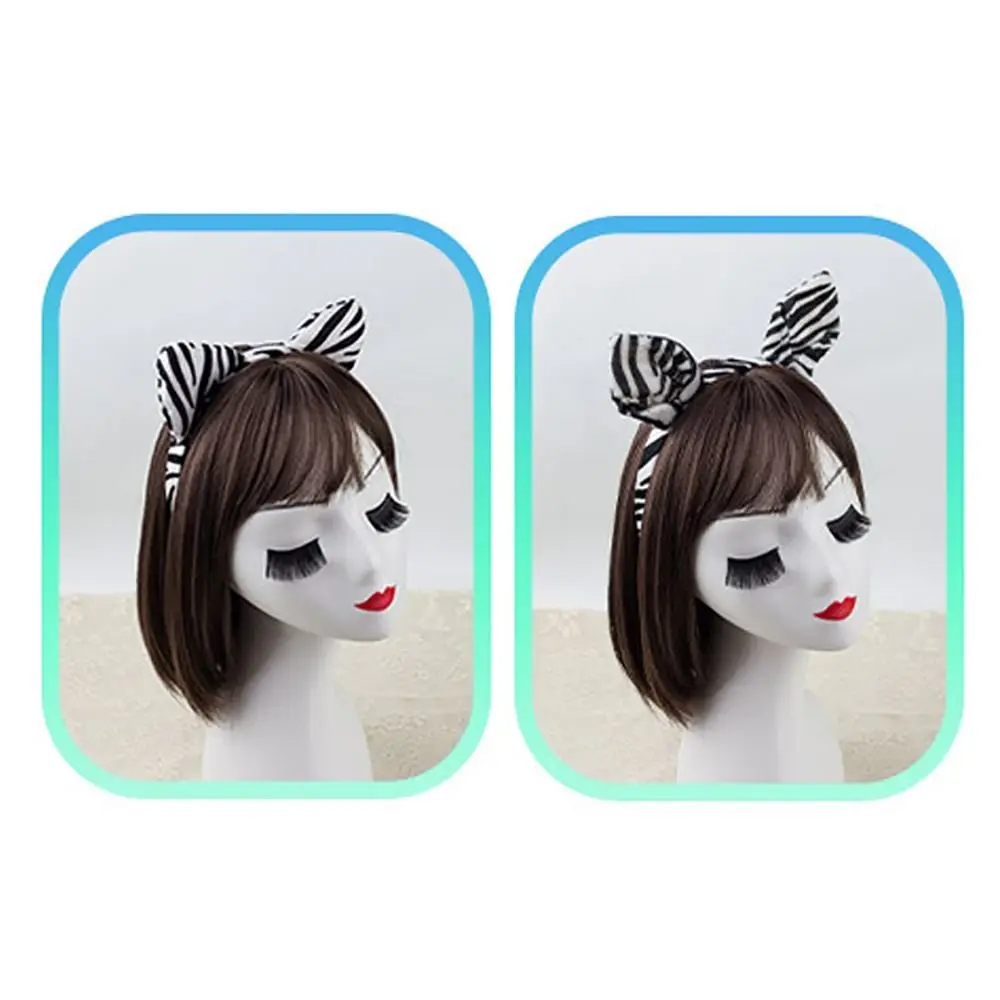 Tierohren-Kostüm-Stirnband für Kinder, Kostümzubehör, Streifen-Design, Zebraohren-Stirnband, Cartoon-Haarschmuck, Kostümpartys – Detail 2