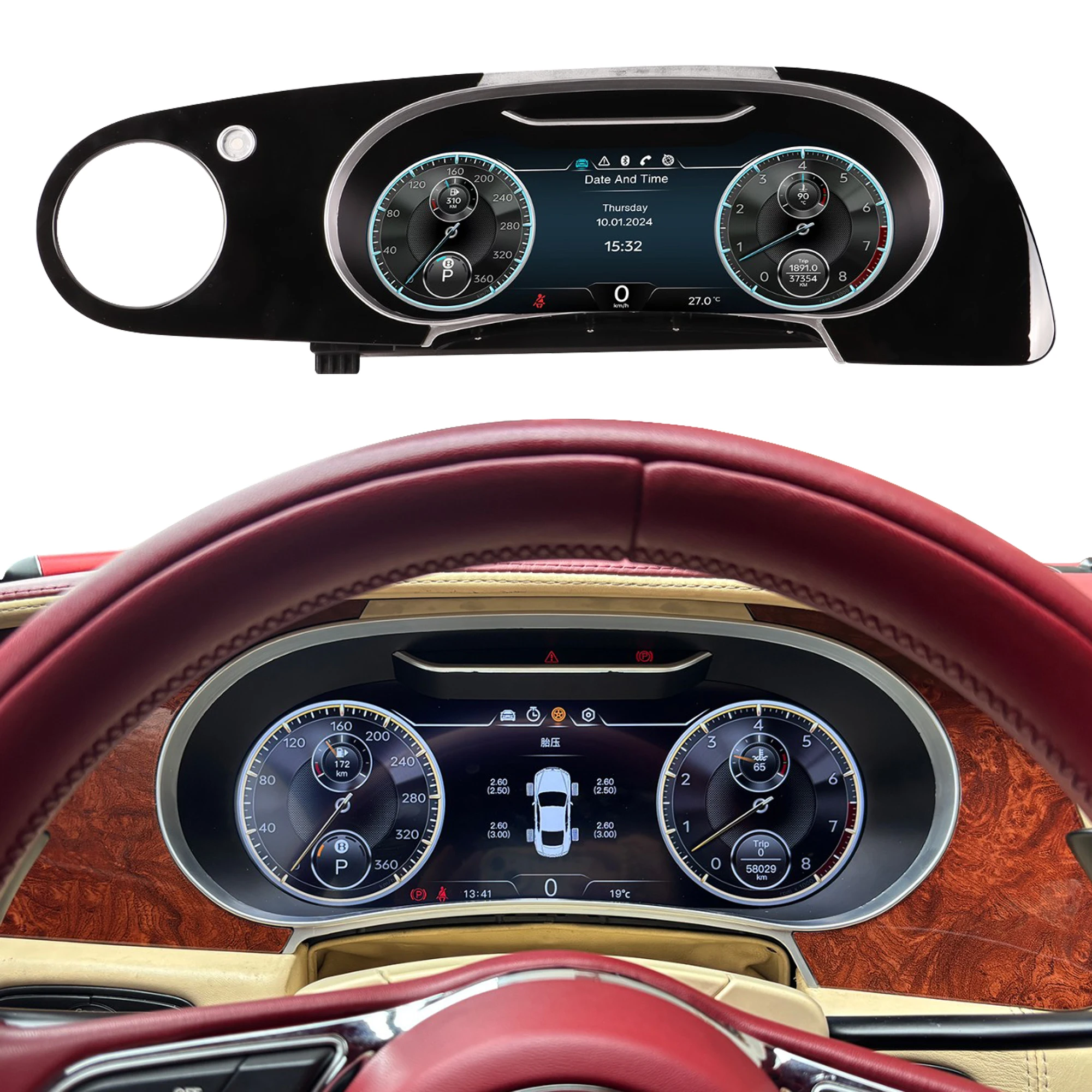 Digital Instrument Cluster For Bentley Flying Spur Continental GT 2005-2012 CarP