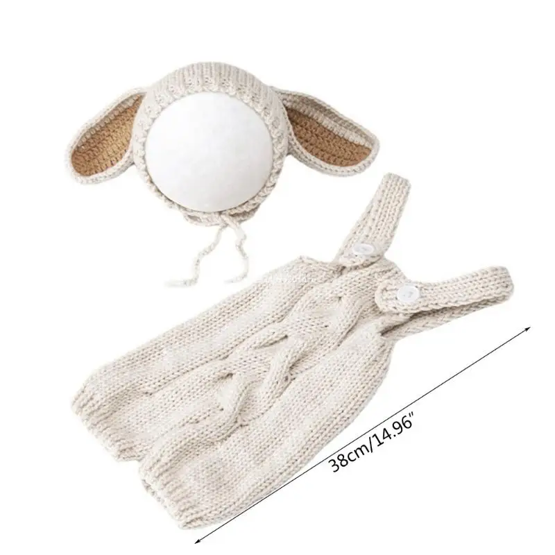 사진 소품 토끼 의상 토끼 모자 Romper 점프 슈트 사진 촬영 의류 Photostudio 소품 2PCS/