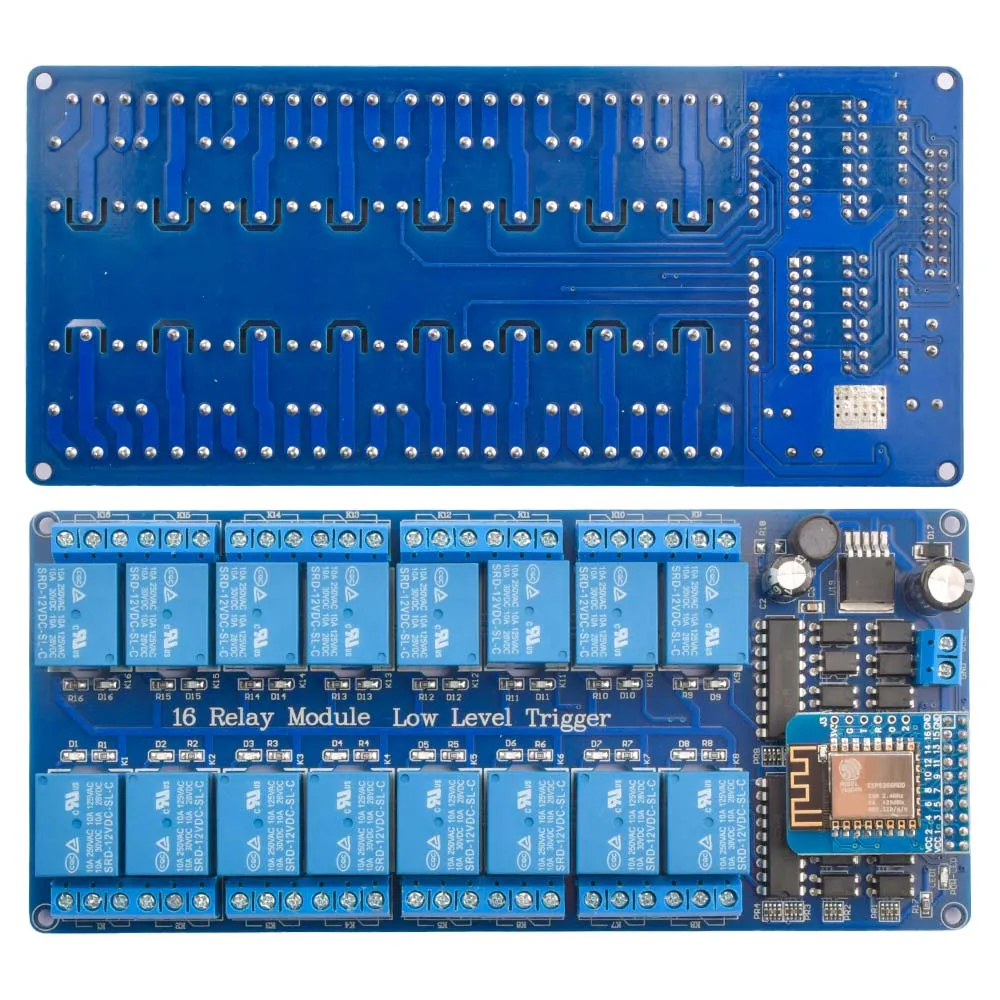 DC5V 12V 16 kanałowy moduł przekaźnika Wifi na pokładzie ESP8266 moduł WIFI mikrokontrolery interfejs przekaźnik mocy dla Arduino 5 DC5V 12V 16 kanałowy moduł przekaźnika Wifi na pokładzie ESP8266 moduł WIFI mikrokontrolery interfejs przekaźnik mocy dla Arduino - Image 5