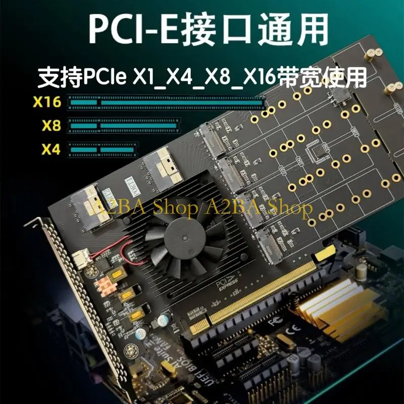 A2BA 고밀도 스토리지 확장 12개의 NVMe 슬롯 PCIe4.0 성능 팬리스 디자인