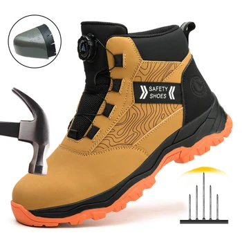 Stivali da lavoro Scarpe antinfortunistiche indistruttibili Scarpe con punta in acciaio Scarpe da ginnastica antiforatura Scarpe da lavoro antiscivolo Stivali tattici maschili