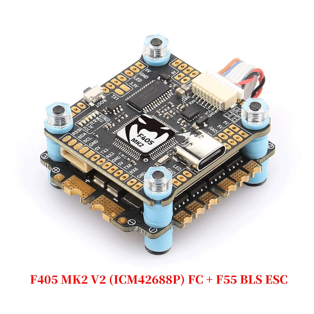 DIATONE MAMBA F405 MK2 V2 (ICM42688P) Flight Controller W/ F55 BLS F65 BLS 4in1 ESC Dshot 300/600 3-6S for RC FPV Racing Drone thumbnail 2