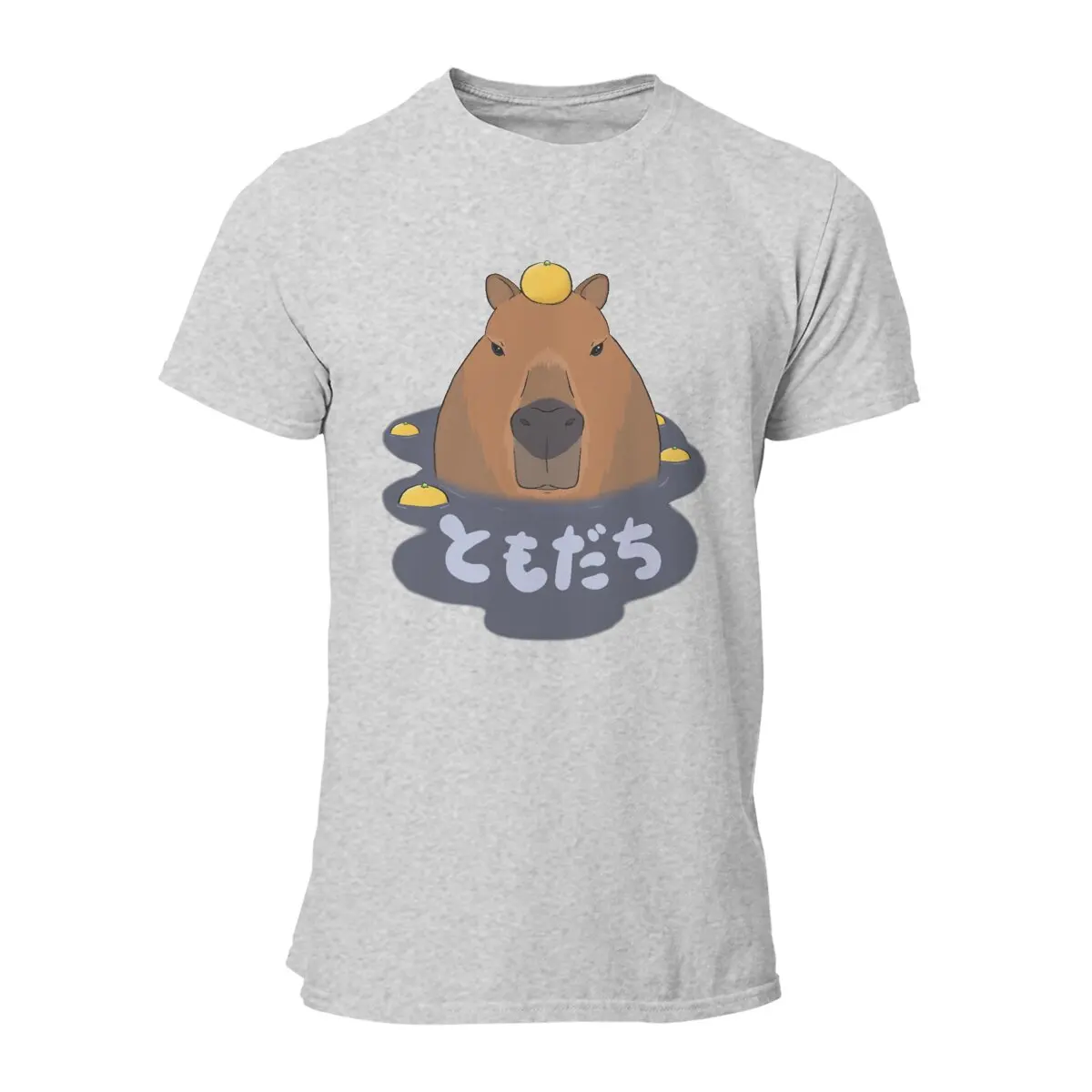 

Men's T-Shirt Capybara Tomodachi Casual Pure Cotton Tee Shirt Short Sleeve T Shirts Round Collar Clothes Plus Size