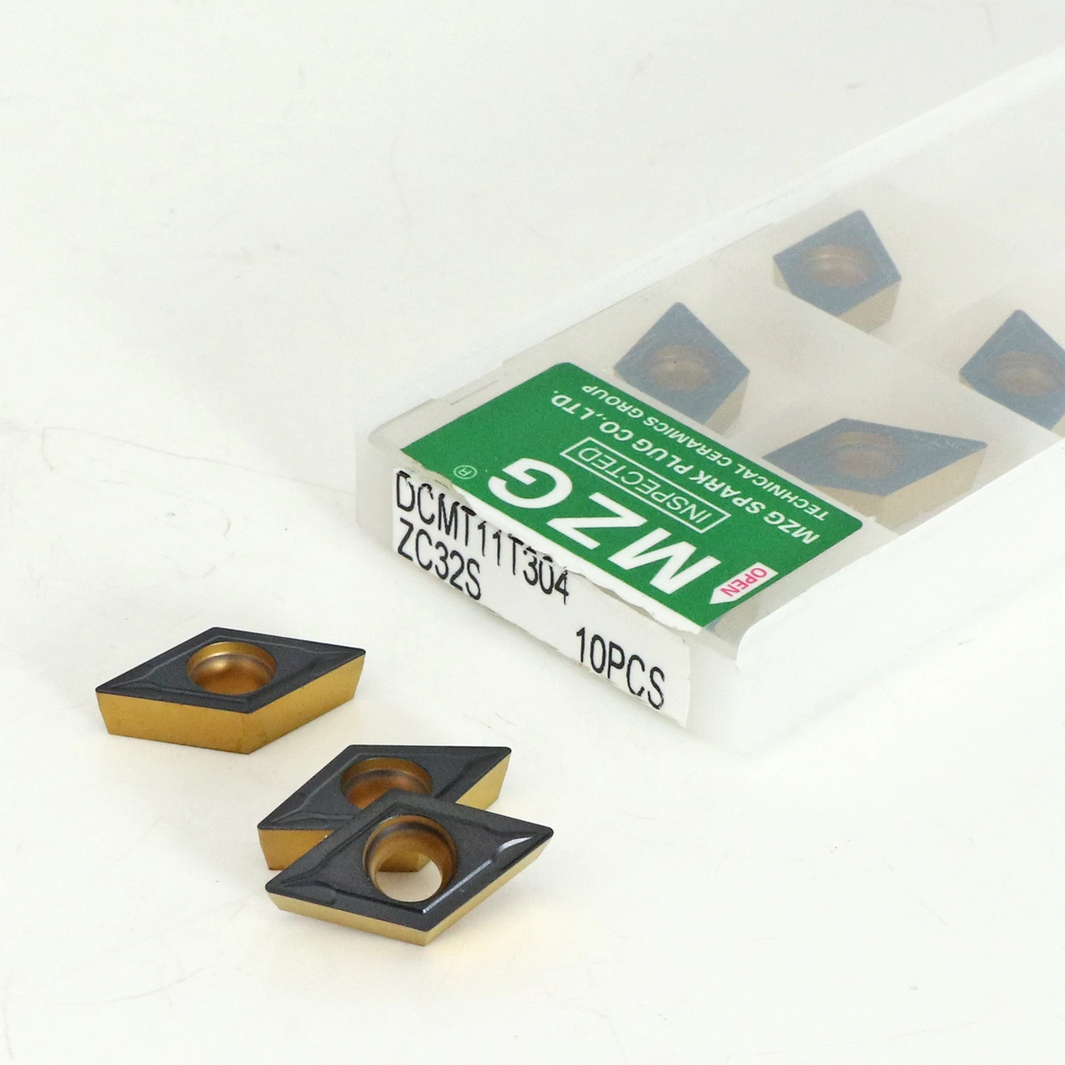 MZG 10pcs DCMT 11T304 11T308 TM ZC32S CNC Lathe Turning Boring