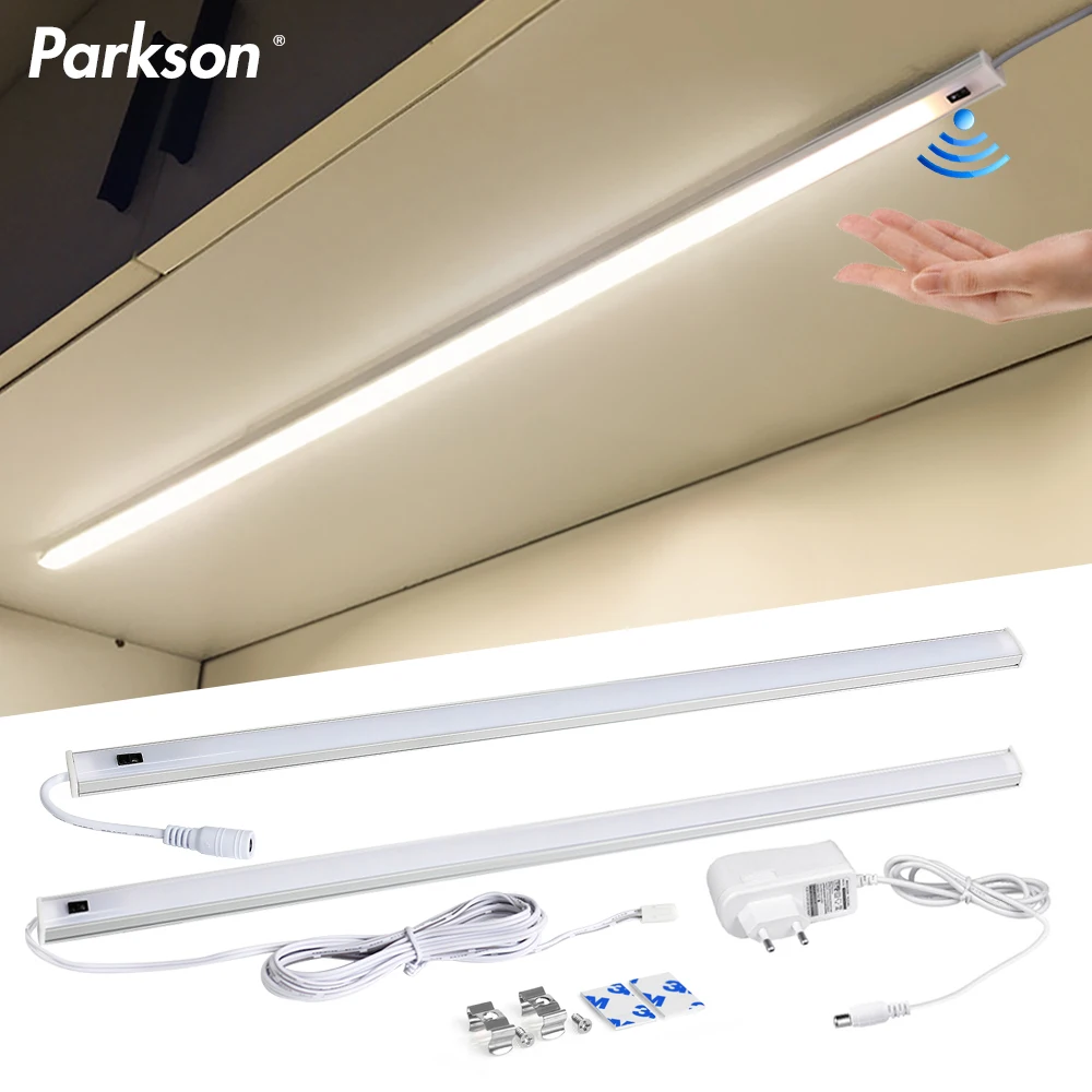 

LED Under Cabinet Light 30/40/50cm Hand Sweep Switch PIR Motion Sensor Closet Wardrobe Lamp Led Night Light Kitchen Lighting