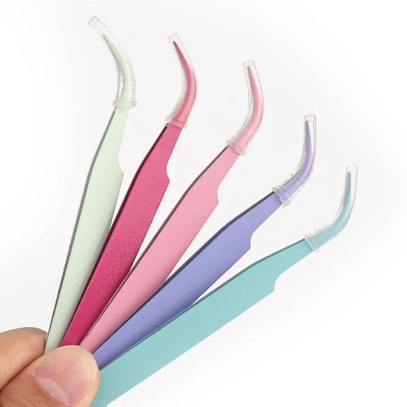 속눈썹 연장 핀셋 눈썹 클립 속눈썹 기술자 용품 제모 핀셋 스테인레스 스틸 인..