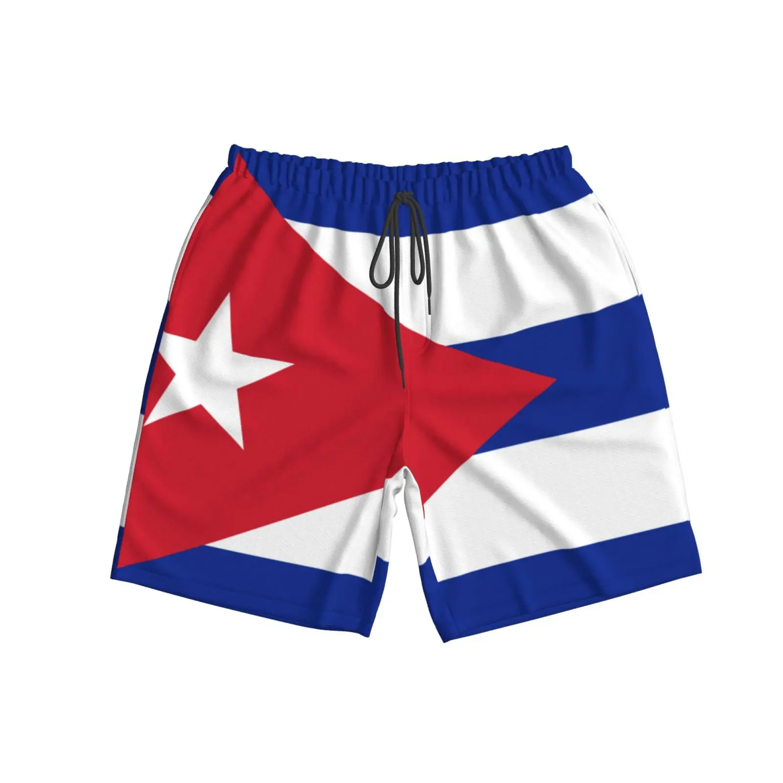 Men's Cuba Flag Beach Pants Shorts Surfing M-2XL Polyester Swimwear Running 3