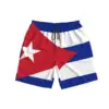 Men's Cuba Flag Beach Pants Shorts Surfing M-2XL Polyester Swimwear Running 3