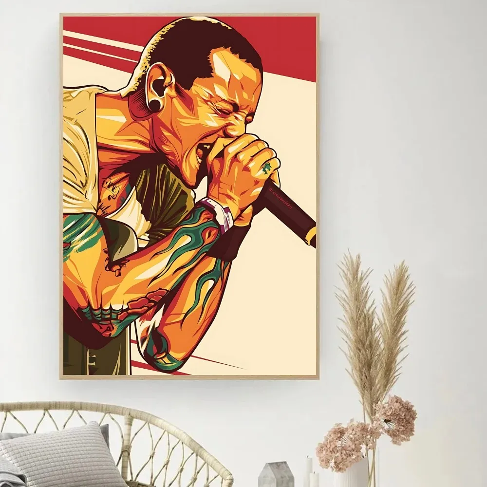Singer Chester Bennington Poster POSTER Wall Pictures For Living Room Fall Decor Bedroom