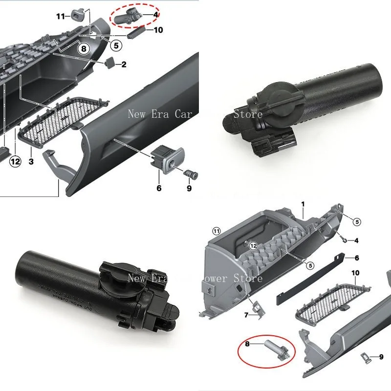 1 시리즈 3 시리즈 X5X6 툴박스 댐퍼 F30 F15 글러브 박스 충격 흡수 장치 51169227250에 적합