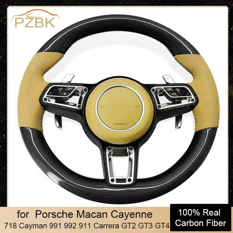 

Carbon Fiber Car Steering Wheel Porsche Macan Cayenne Panamera Taycan 718 Cayman 991 992 911 911.2 Carrera GT2RS GT3 GT4