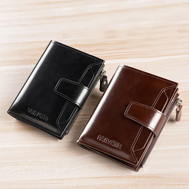 Wallet men's short style retro brand leather high-capacity driver's license men's zero wallet card bag 2023 new purses