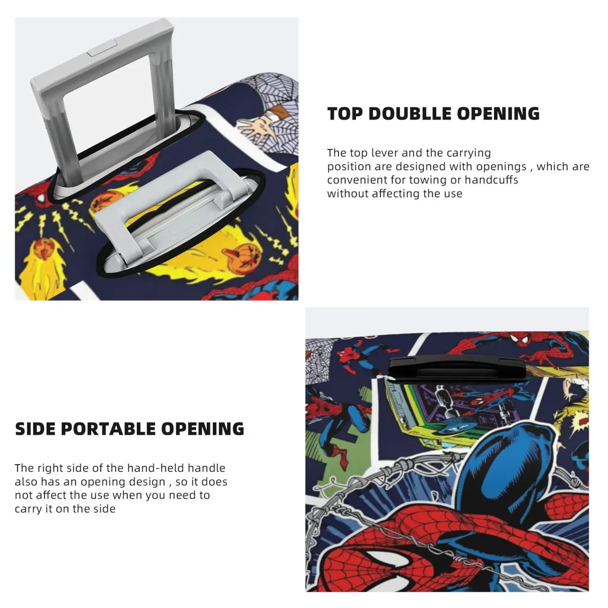 Anime Spider-Man Suitcase Cover Spiderman Travel Flight Useful Luggage Case Protector 4