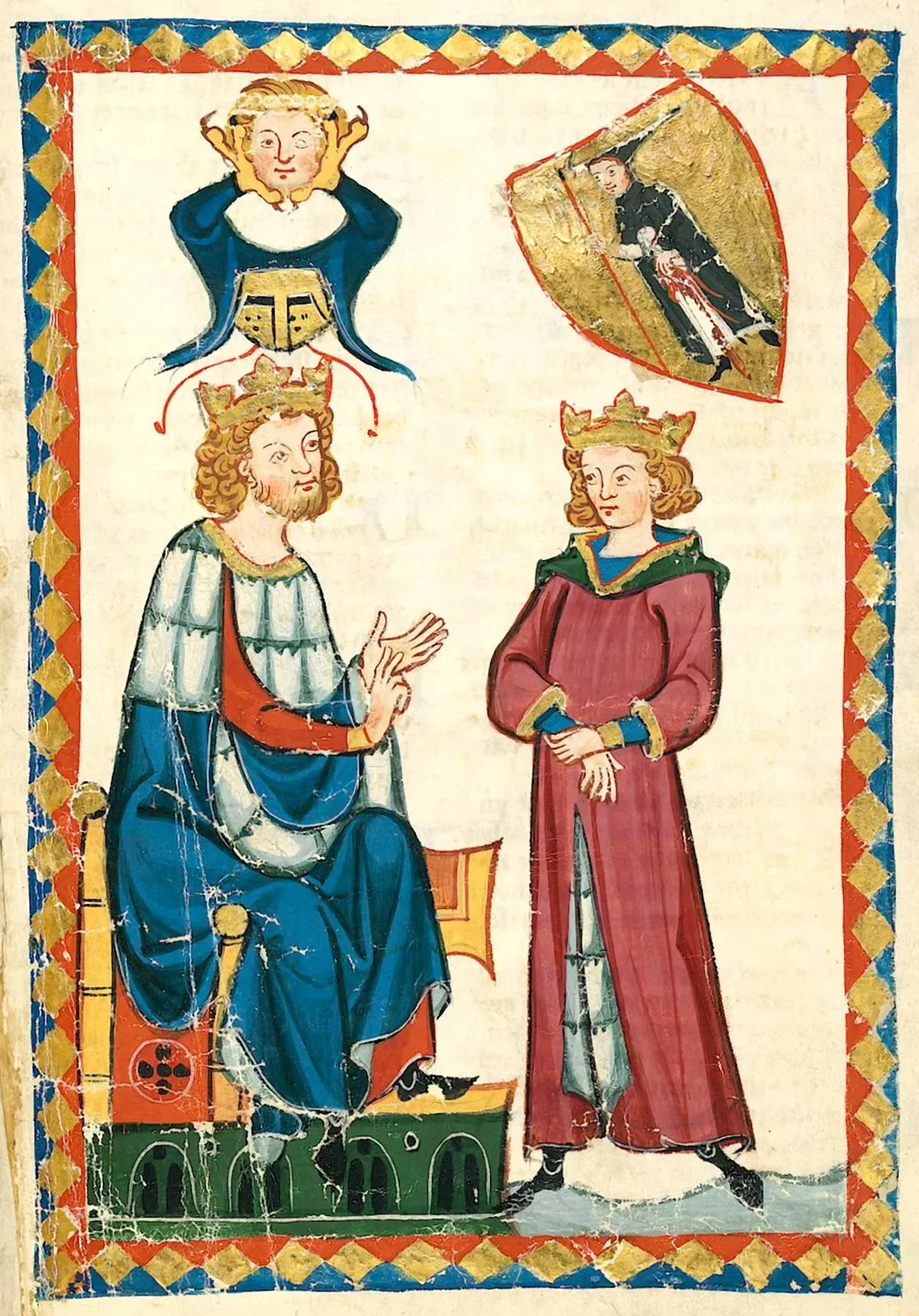 Vintage Medieval Lovers on Horse Canvas Art Print - Retro European Wall Décor